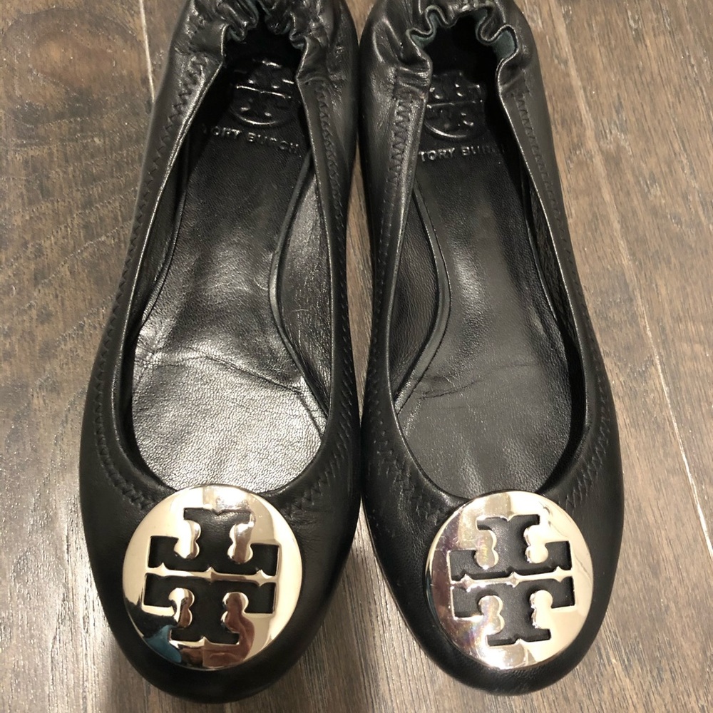 Black Minnie Travel Ballet Tory Burch Flats